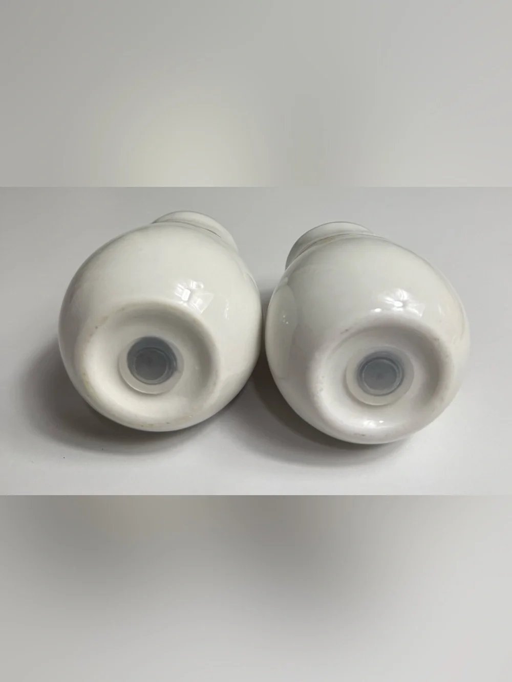 Holiday Floral Porcelain Salt and Pepper Shakers - White and Red